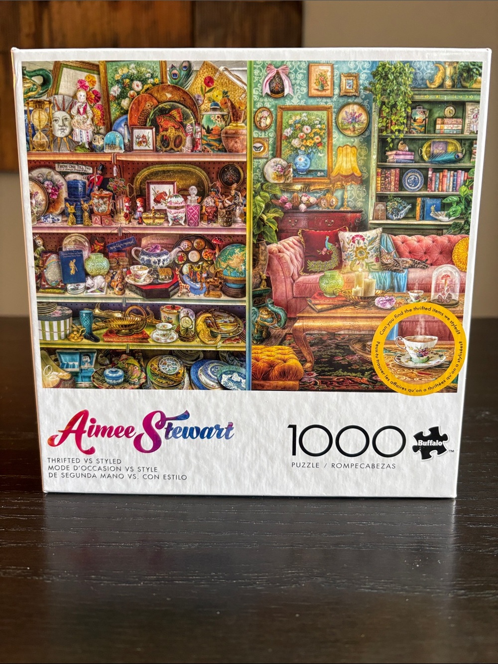 Buffalo G Aimee Stewart Colorful Vintage Theme Puzzle - Thrifted vs Styled game